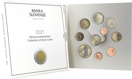 Slovénie Coffret BU Euro SLOVENIE 2021 - 200 ans du 1e Musée de Slovénie et 300 ANS DE LA PASSION DE ŠKOFJA LOKA