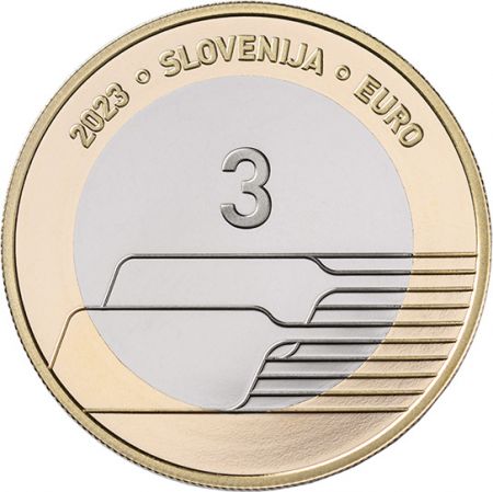 Slovénie Journée du sport slovène - 3 Euros Commémo. BE 2023