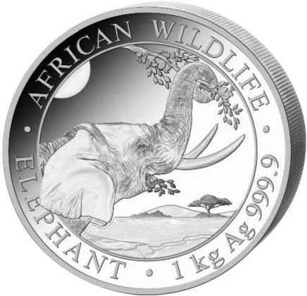 Somalie 1 Kilo Argent Somalie 2023 - Éléphant - 2000 Shillings