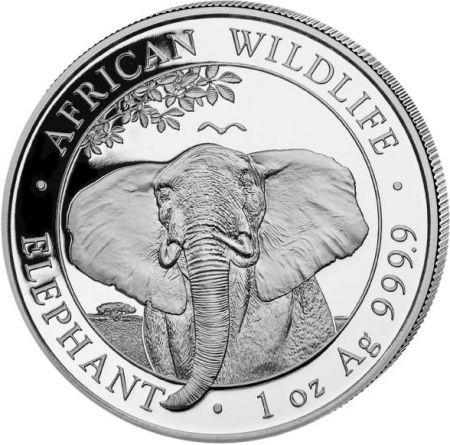 Somalie 1 Once Argent Somalie 2021 - Éléphant