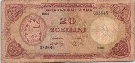 Somalie 20 Shillings Bananes, imm. Bq. centrale