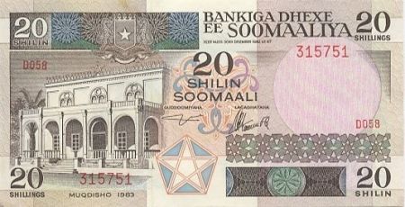 Somalie 20 Shillings Banque - Bétail