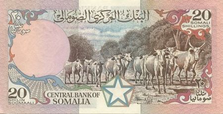 Somalie 20 Shillings Banque - Bétail