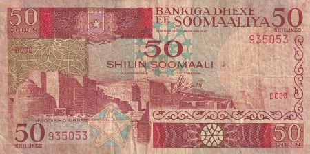 Somalie 50 Shillings - Ville - Dromadaires - 1983 - P.34a