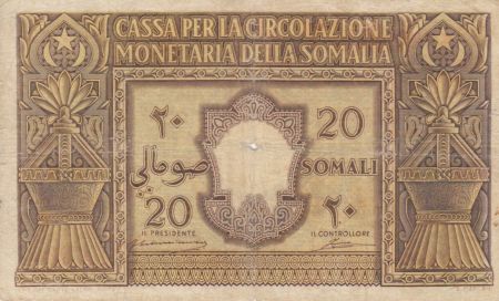 Somalie Italienne 20 Somali - 1950 Série A 017 - P.14 - TB