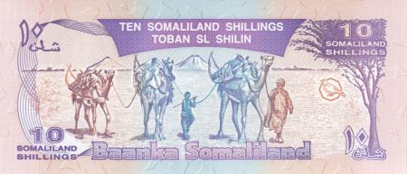 Somaliland 10 Shillings Grand Koudou - Caravanne et chameaux - 1994