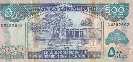 Somaliland 500 Shillings - Immeuble - Dock, moutons - 1999 - P.6c
