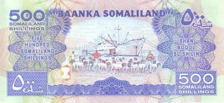 Somaliland 500 Shillings Immeuble - Dock, moutons