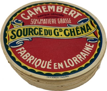 Source du Grand Chéna - Etiquette Camembert - Tyrosémiophilie