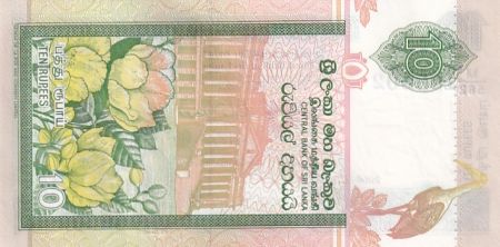 Sri-Lanka 10 Rupees -  Chinze - Fleurs - Palais - 2006 - Série M.582