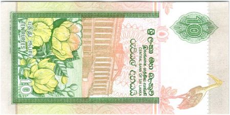 Sri-Lanka 10 Rupees 2004 -  Chinze - Fleurs - Palais