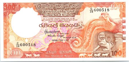 Sri-Lanka 100 Rupees 1988 - Lion - Parlement