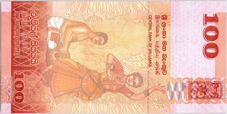 Sri-Lanka 100 Rupees 2015 -  Oiseau - Danseurs