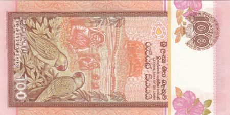 Sri-Lanka 100 Rupees Jarre - Perroquets - 1991 - P.105 Neuf