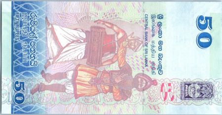 Sri-Lanka 50 Rupees 2010 -  Oiseau - Danseurs