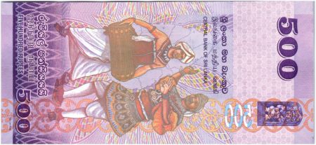Sri-Lanka 500 Rupees 2010 - Oiseau - Danseurs