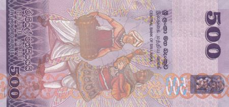 Sri-Lanka 500 Rupees Oiseau - Danseurs 2016 - Neuf