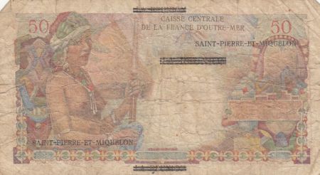 St-P. et Miquelon 1 NF/50 Francs - Belain d\'Esmanduc - 1960 - Série P.30
