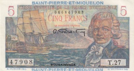St-P. et Miquelon 5 Francs Bougainville - 1946  - Série T.27 n°47908