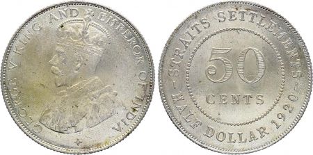 Straits Settlements 50 Cent George V - 1920