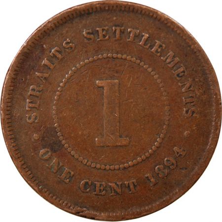 Straits Settlements ETABLISSEMENTS DES DETROITS, VICTORIA - CENT 1894 LONDRES