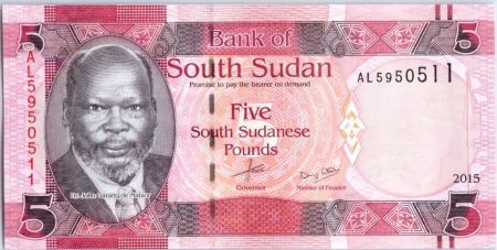 Sud Soudan 5 Pounds, Dr John Garang de Mabior - Vaches - 2015