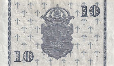 Suède 10 Kronor - Roi Gustaf Vasa - 1952 - P.40m