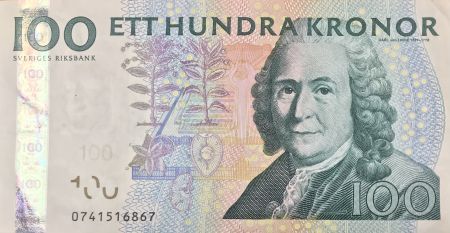 Suède 100 Kronor - Carl Von Linne - ND (1986-2000) - P.57