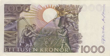 Suède 1000 Kronor, Gustav Vasa - Paysans - 1992