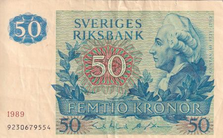 Suède 50 - Kronur - Gustav III - 1989 - P.53c