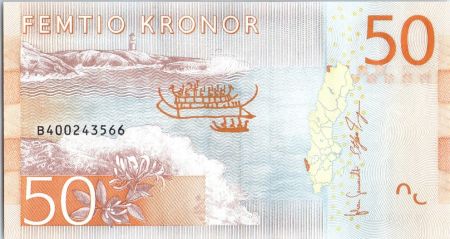 Suède 50 Kronor,  Evert Taupe - Rivage 2015