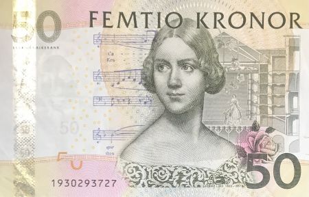 Suède 50 Kronor - Jenny Lind - Violon - 2011 - P.64c