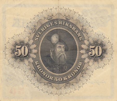 Suède 50 Kronor - Svea - Gustav Vasa - 1960 - Série A - P.47b