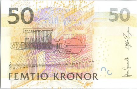 Suède 50 Kronor Jenny Lind - Violon - 2008