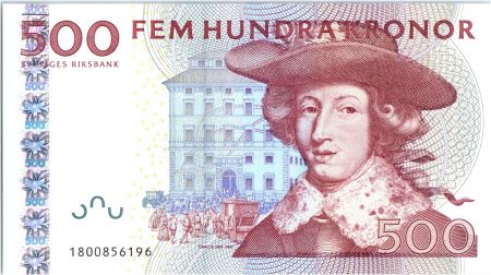Suède 500 Kronor, Carl XI - Cristopher Polhem - 1999