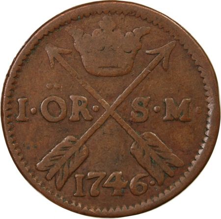 Suède SUÈDE  FREDERIC Ier - 1 ÖRE 1746