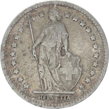 Suisse 1 Franc Helvetia - 1908 B Berne