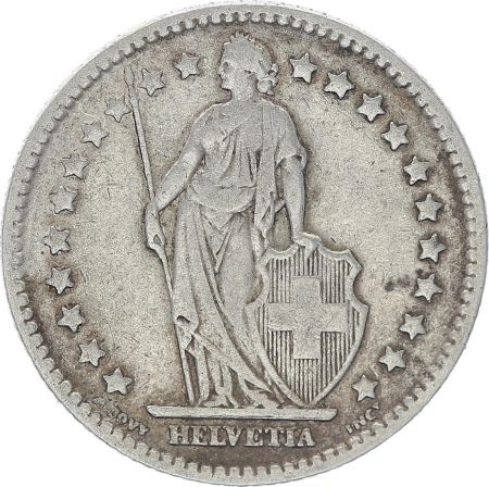 Suisse 1 Franc Helvetia - 1909 B Berne