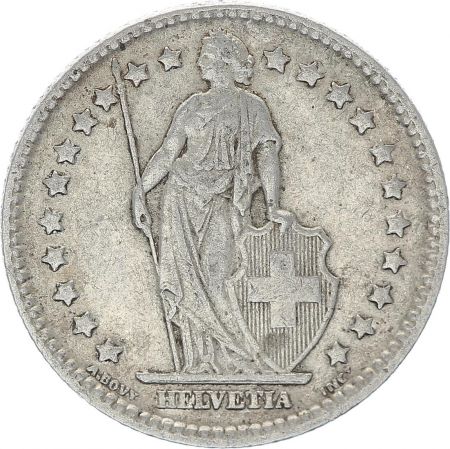 Suisse 1 Franc Helvetia - 1910 B Berne