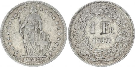 Suisse 1 Franc Helvetia - 1910 B Berne
