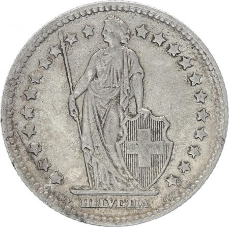 Suisse 1 Franc Helvetia - 1912 B Berne