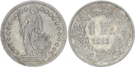 Suisse 1 Franc Helvetia - 1912 B Berne