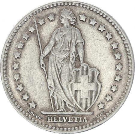 Suisse 1 Franc Helvetia - 1916 B Berne