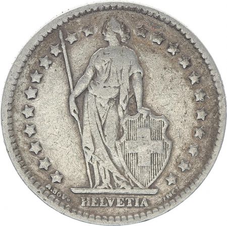 Suisse 1 Franc Helvetia - 1921 B Berne