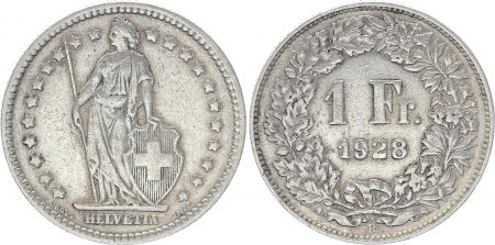 Suisse 1 Franc Helvetia - 1928 B Berne