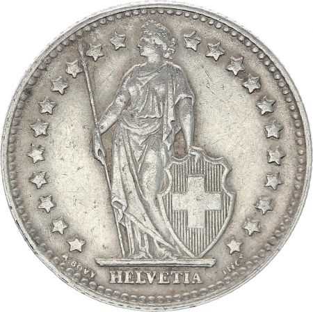 Suisse 1 Franc Helvetia - 1937 B Berne