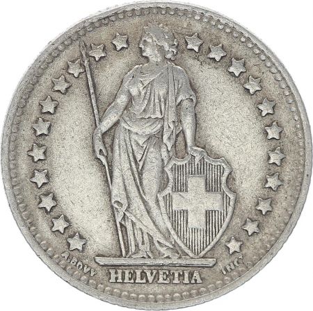 Suisse 1 Franc Helvetia - 1944 B Berne