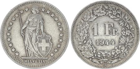 Suisse 1 Franc Helvetia - 1944 B Berne