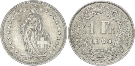 Suisse 1 Franc Helvetia - 1960 B Berne