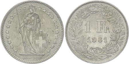 Suisse 1 Franc Helvetia - 1961 B Berne